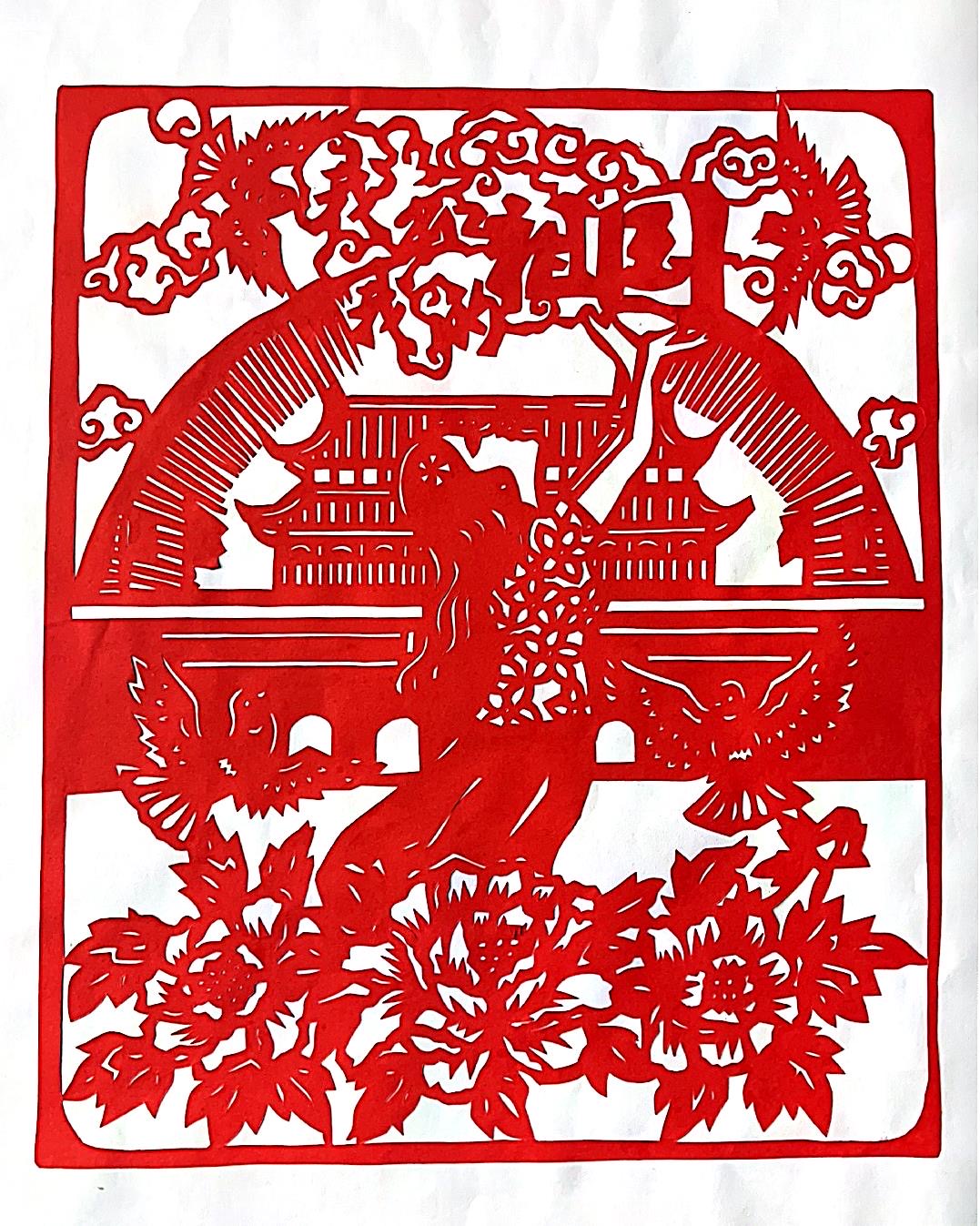 剪纸庆国庆 红色映初心