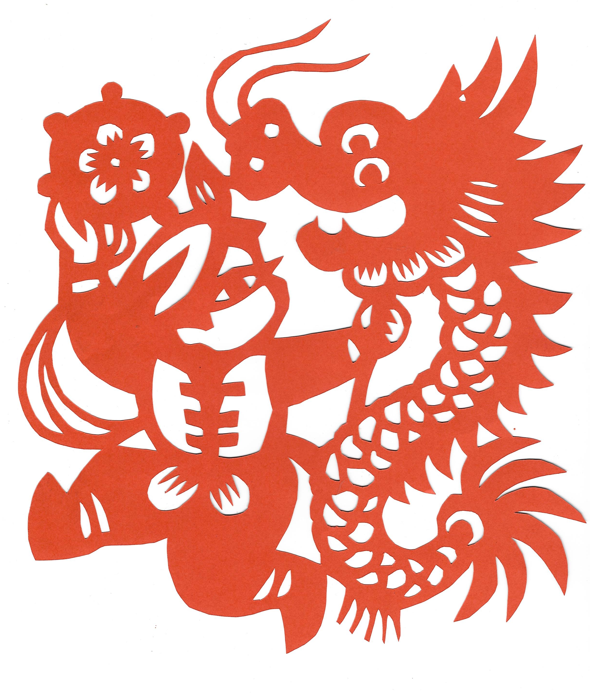 巧手剪纸迎新年 剪出龙年新气象