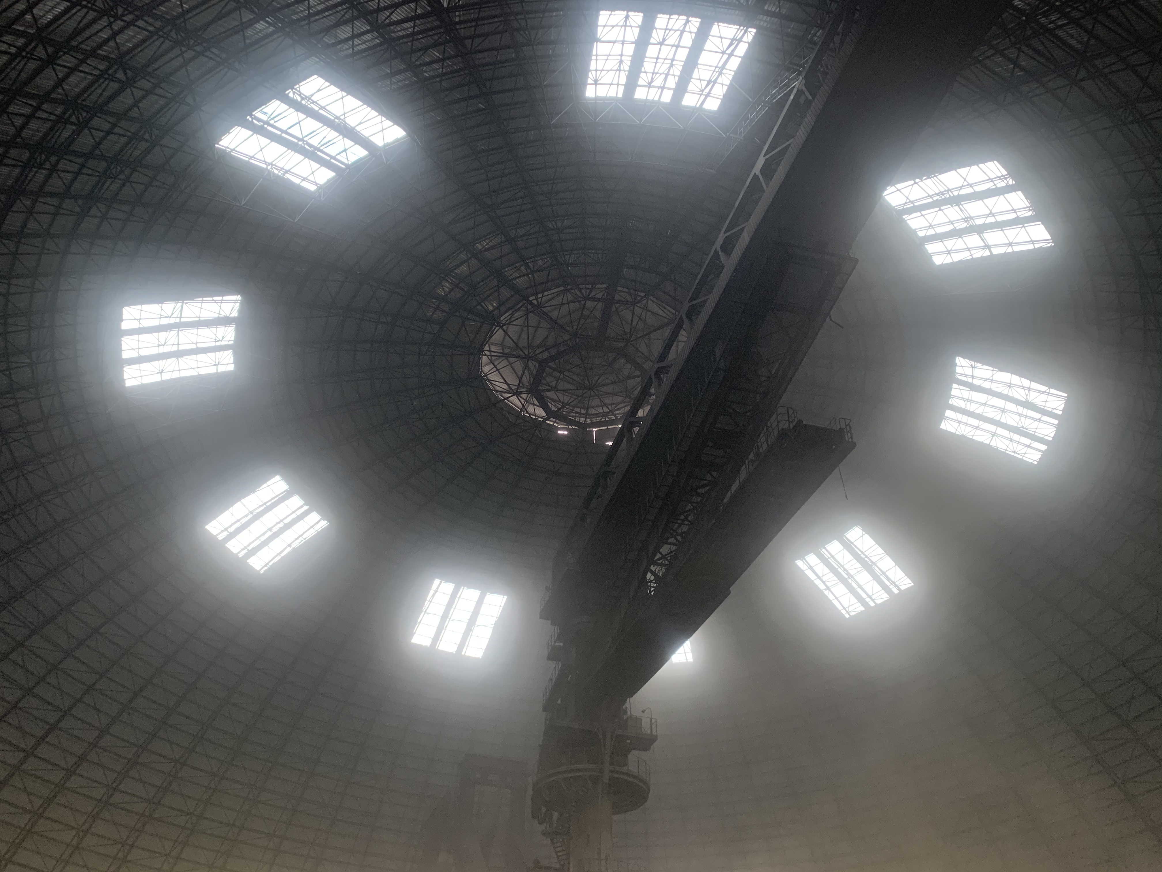 汉钢公司中和料场焦炭大棚穹顶更换工程圆满完成