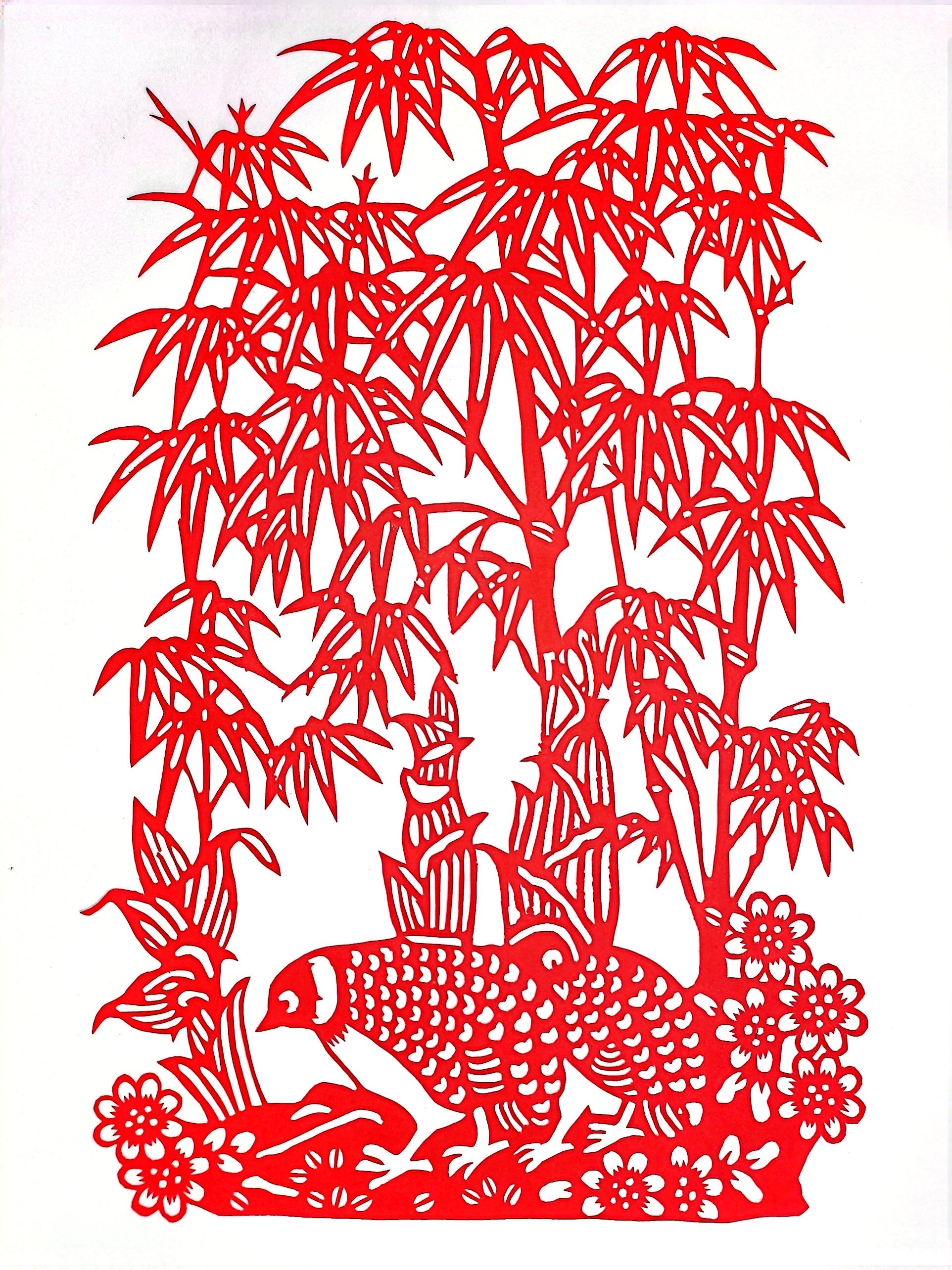 镂纸四君子，廉韵入画来