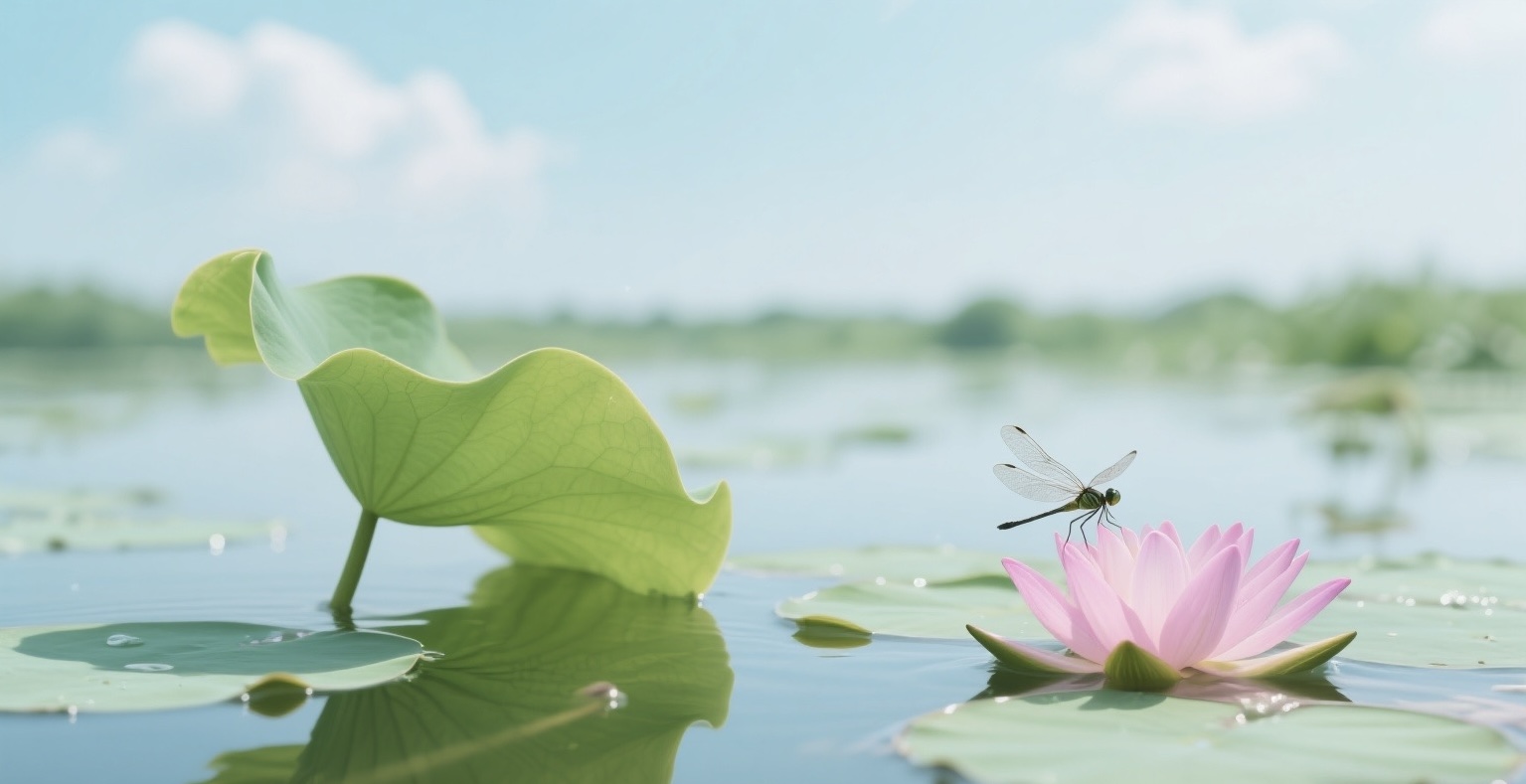蝉鸣裹着荷香来